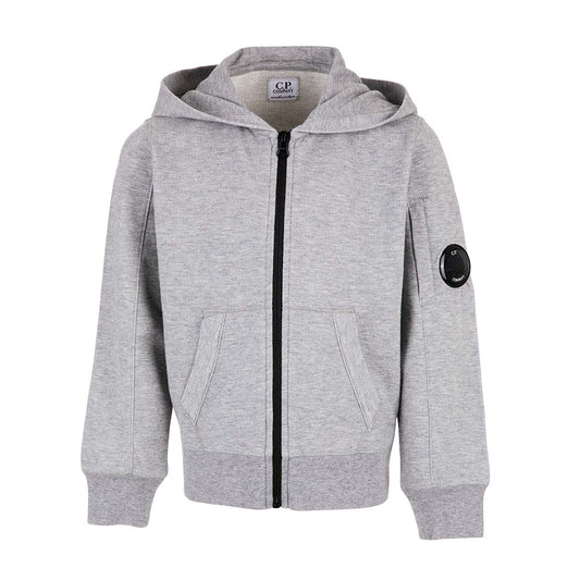 CP Company Light Fleece Grey Zip Hoodie (Medium)