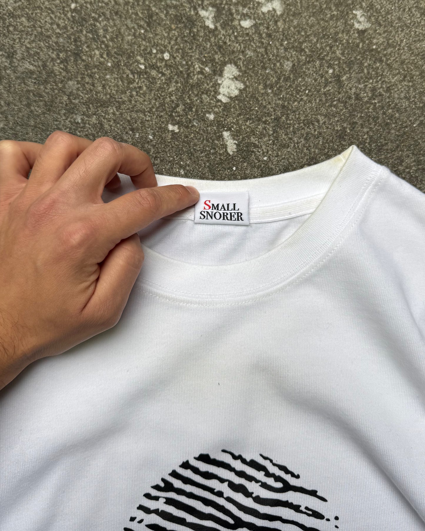 Snoresco Digital Prints White T-Shirt (Small)