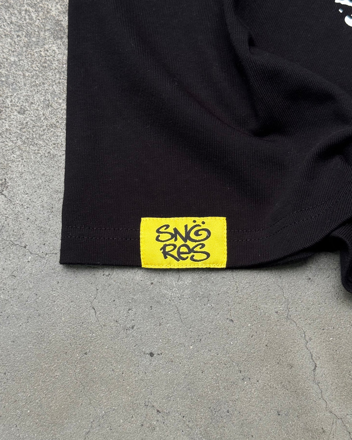 Snoresco Digital Prints Black T-Shirt (Small)