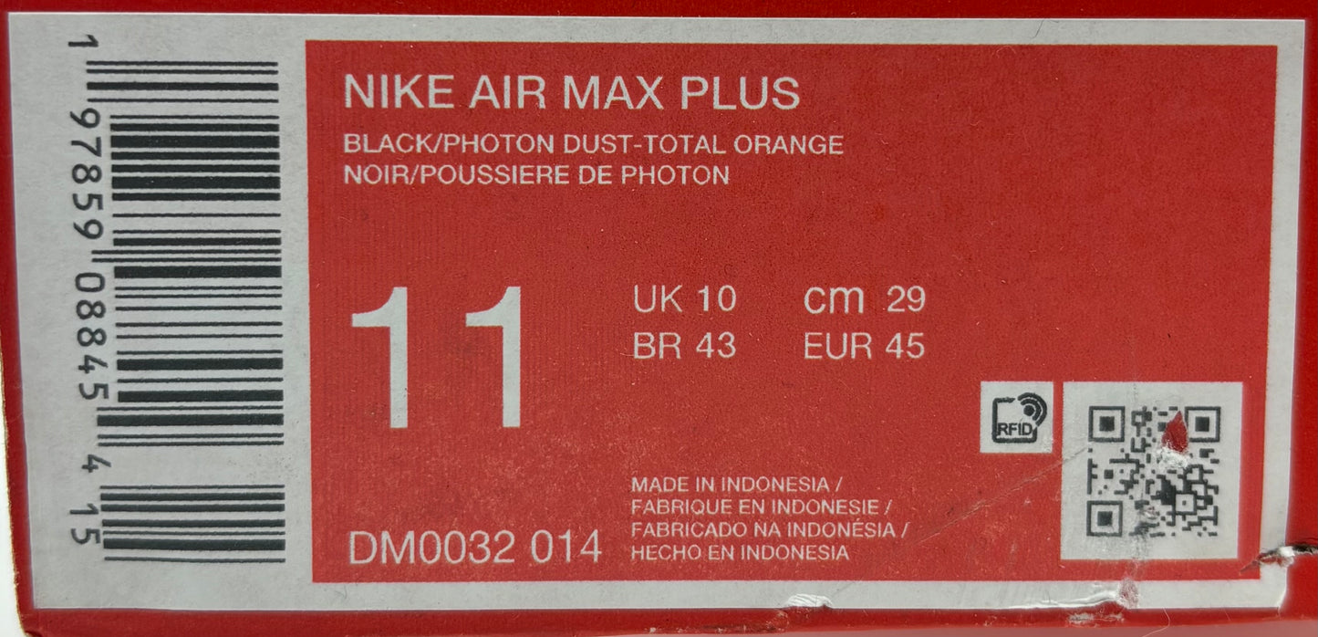 Nike Air Max Plus TN Total Orange Vivid Purple (45 EU / 10 UK)