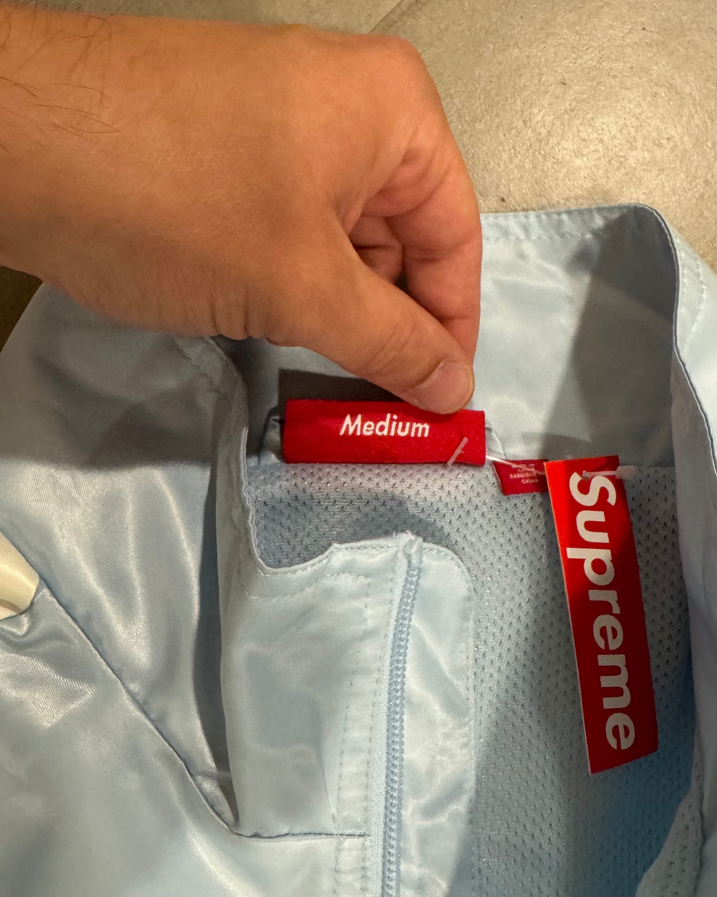 Supreme Satin Track Jacket Light Blue (Medium)
