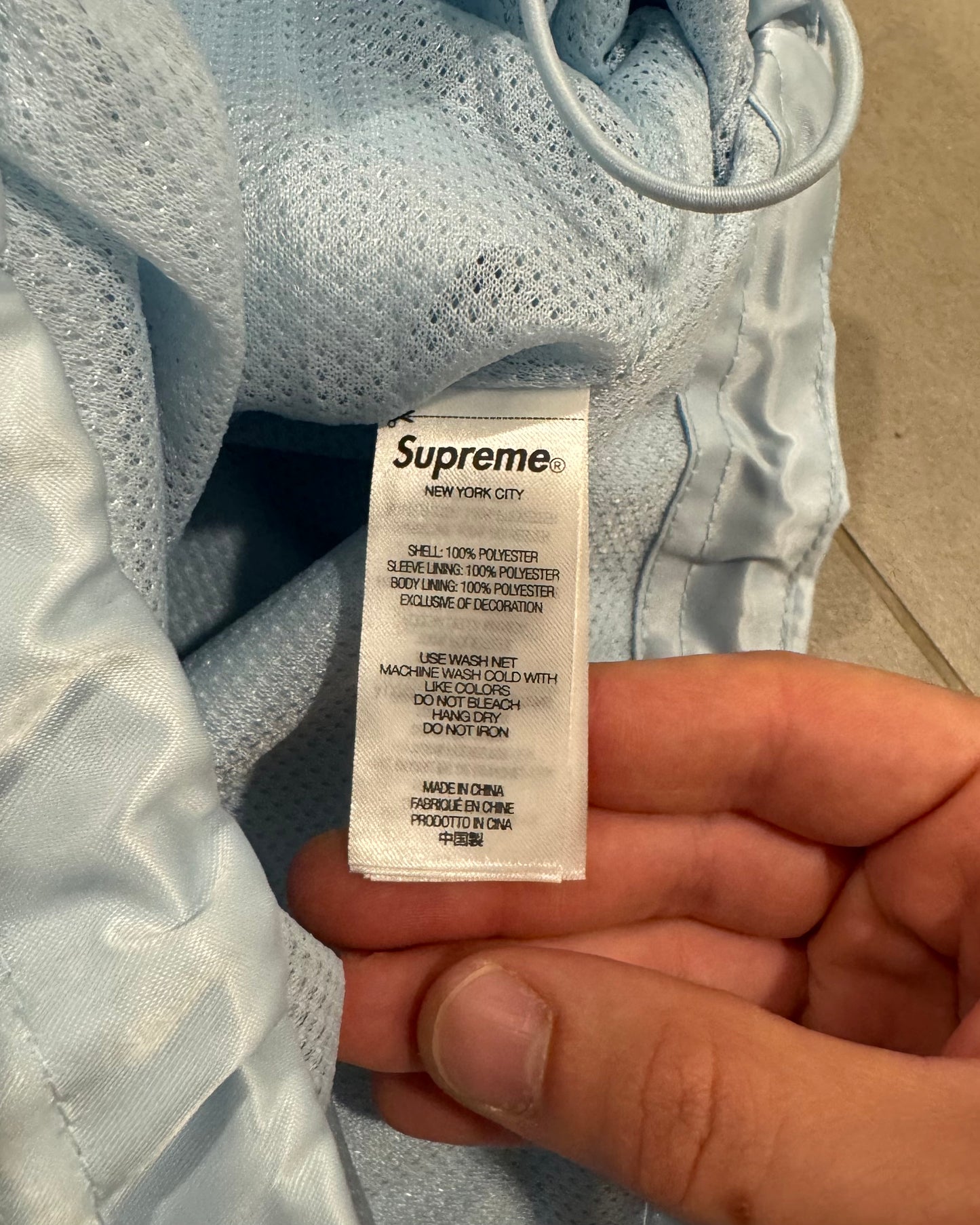 Supreme Satin Track Jacket Light Blue (Medium)