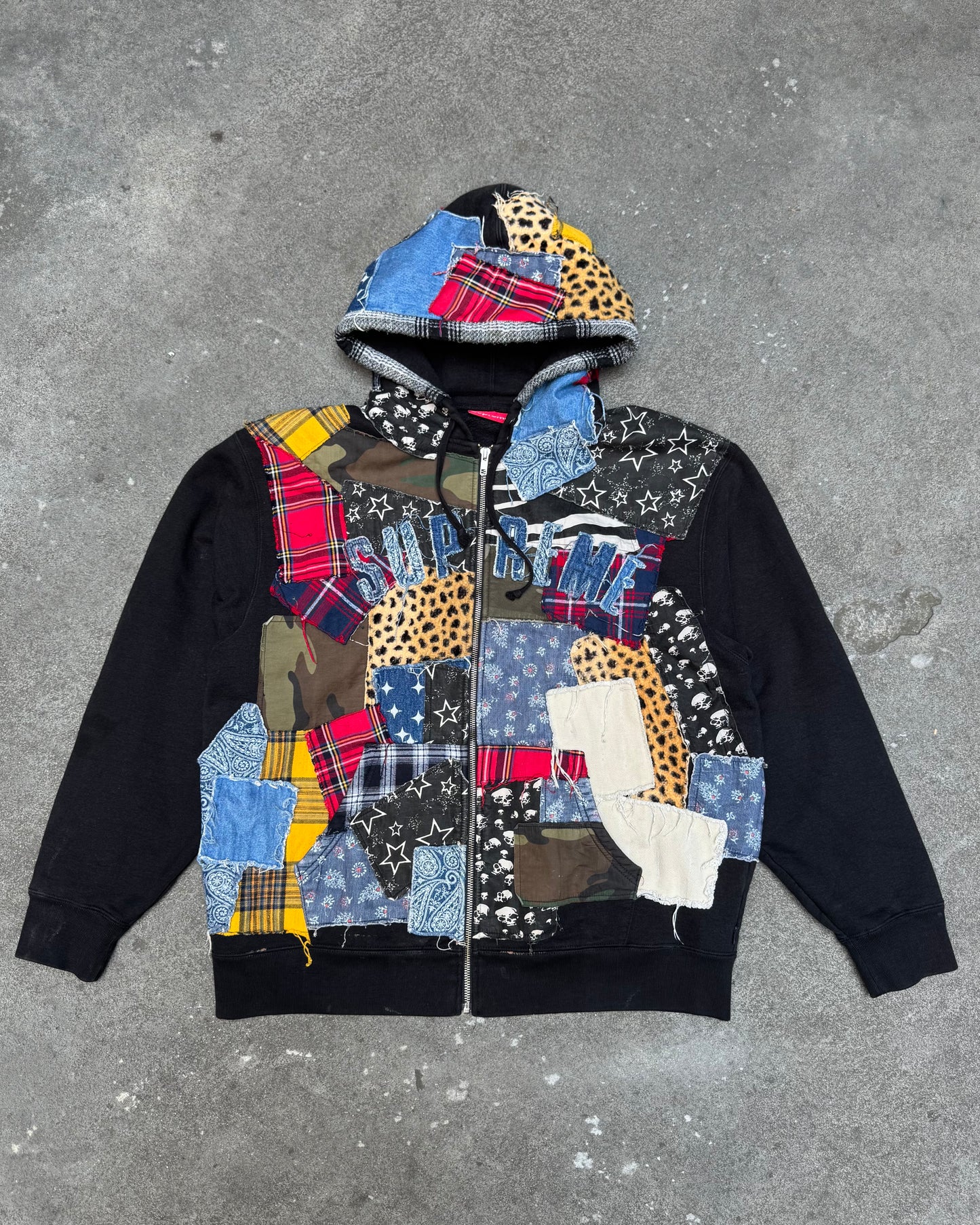 Supreme Patchwork Hoodie (Large)