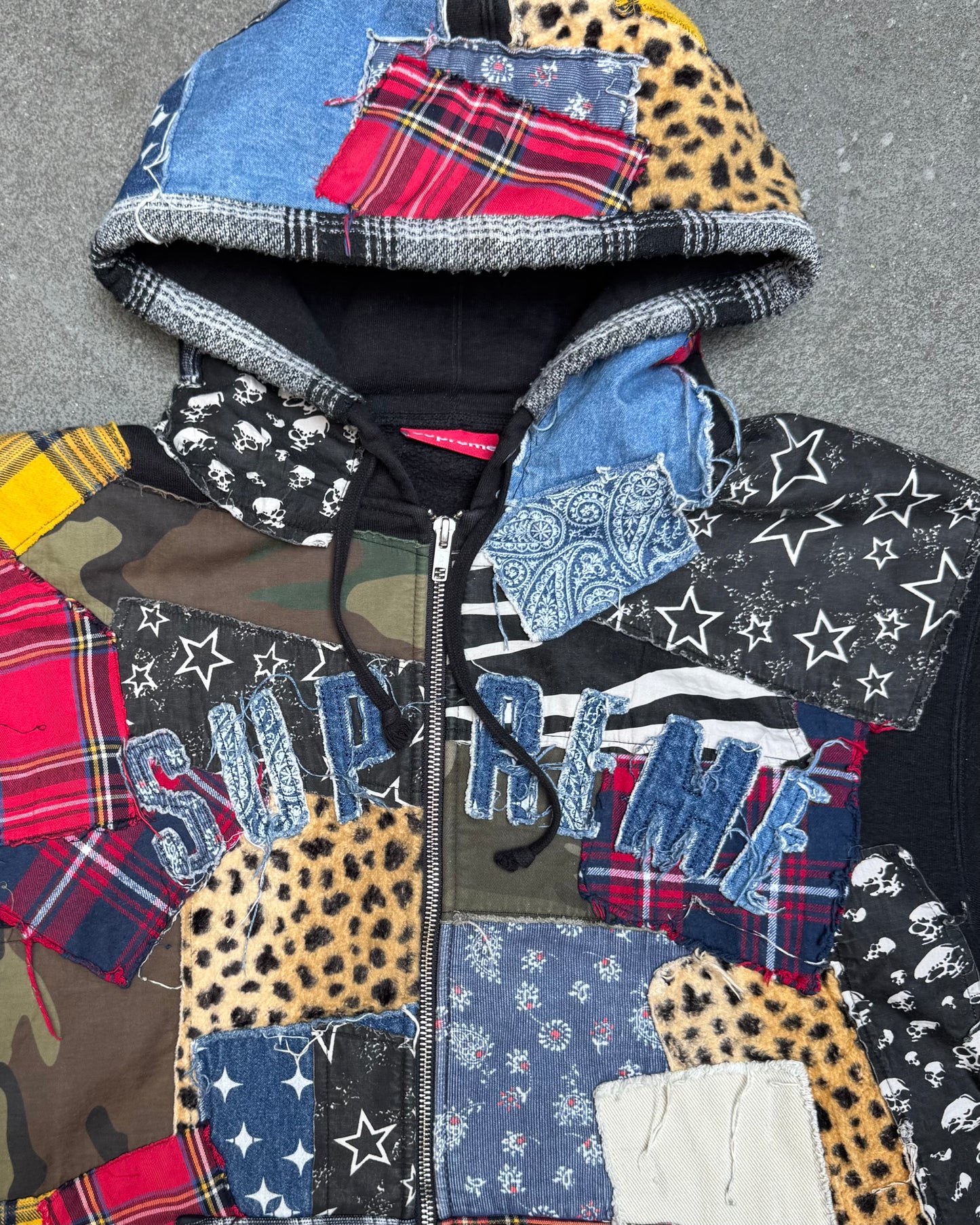 Supreme Patchwork Hoodie (Large)
