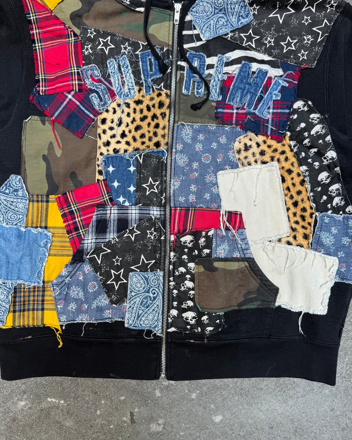 Supreme Patchwork Hoodie (Large)