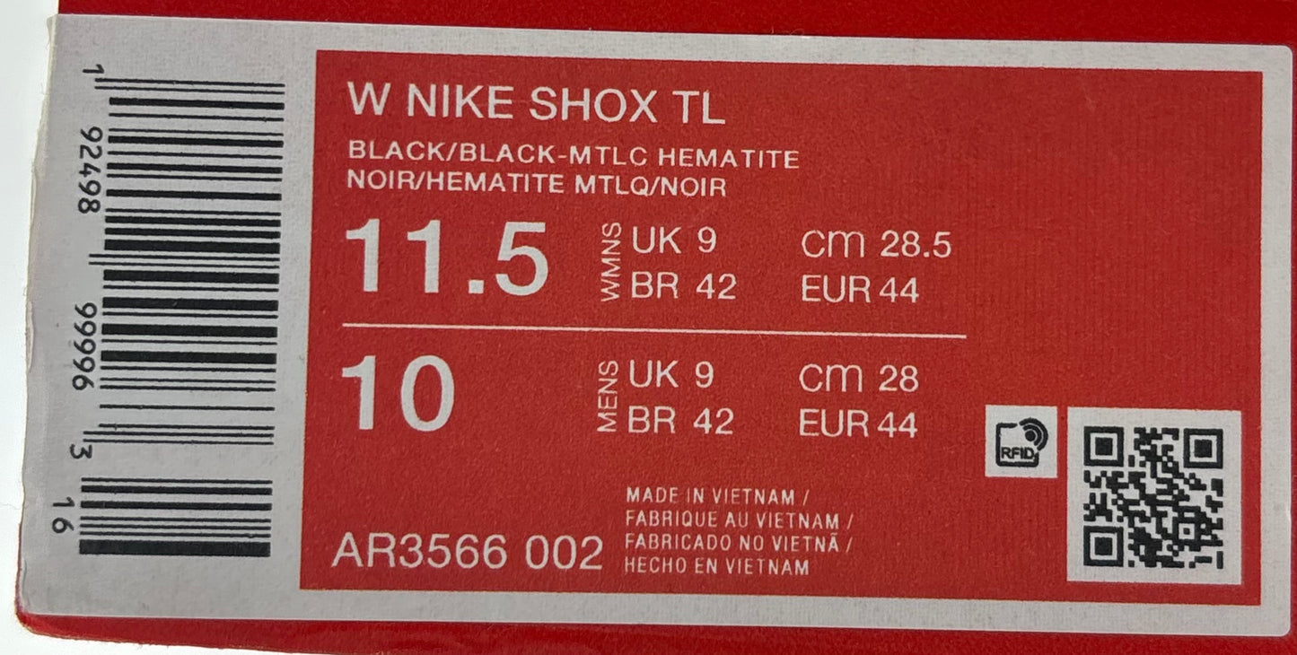 Nike Shox TL Triple Black (44 EU / 9 UK)