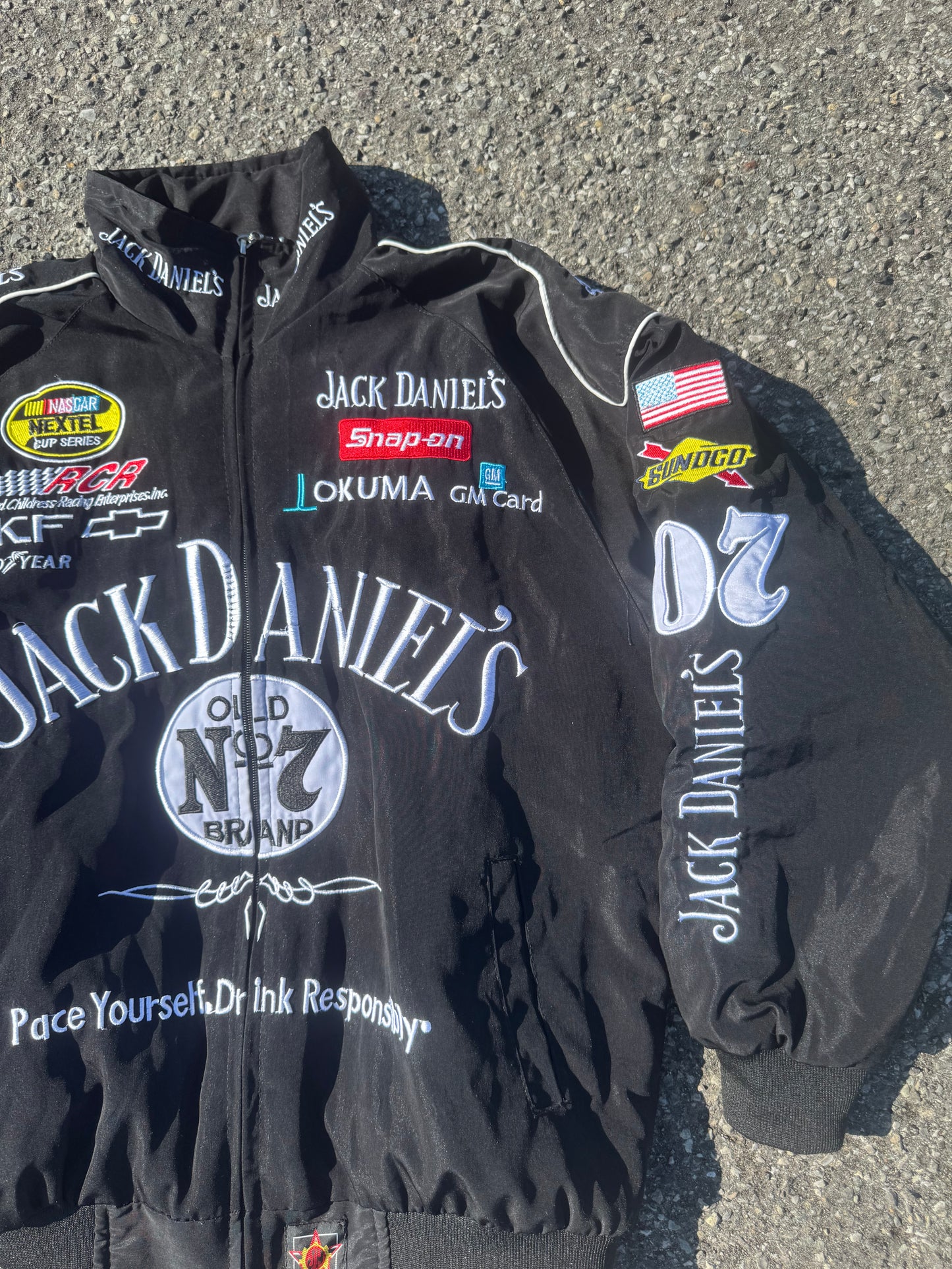 Nascar vintage racing Jacket Embroidered Jack & Daniels (Medium)