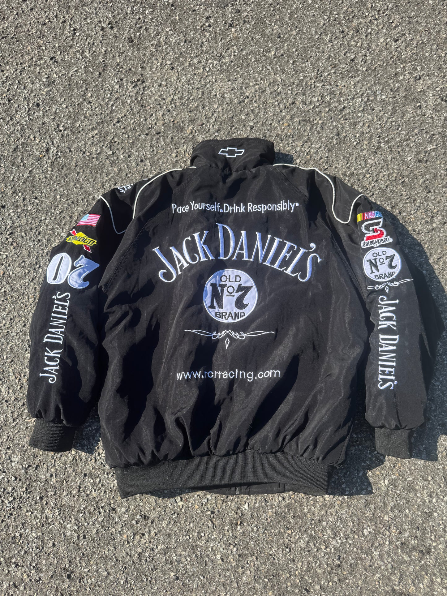Nascar vintage racing Jacket Embroidered Jack & Daniels (Medium)