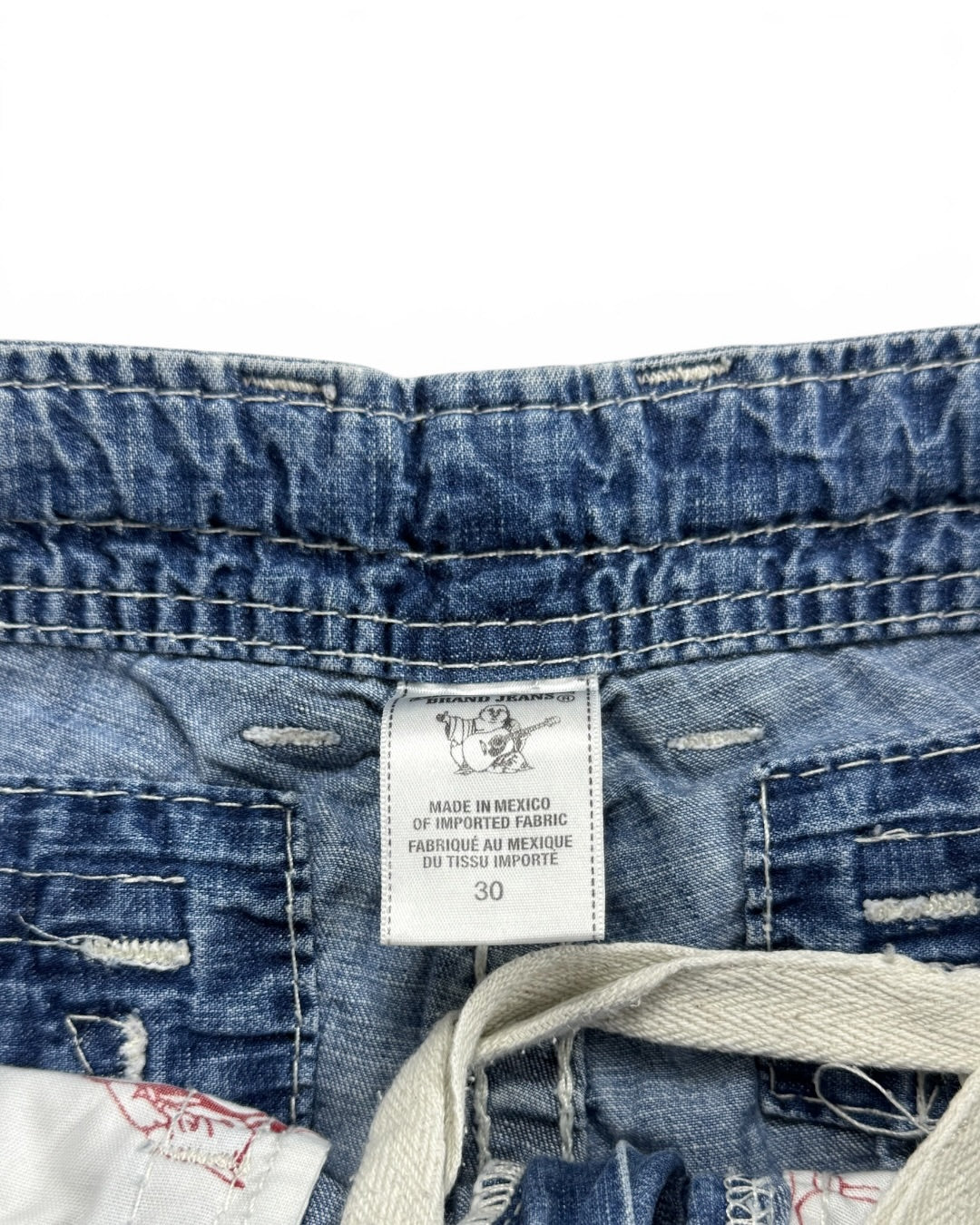 True Religion Cargo Denim Big T Vinny Jorts (Small)