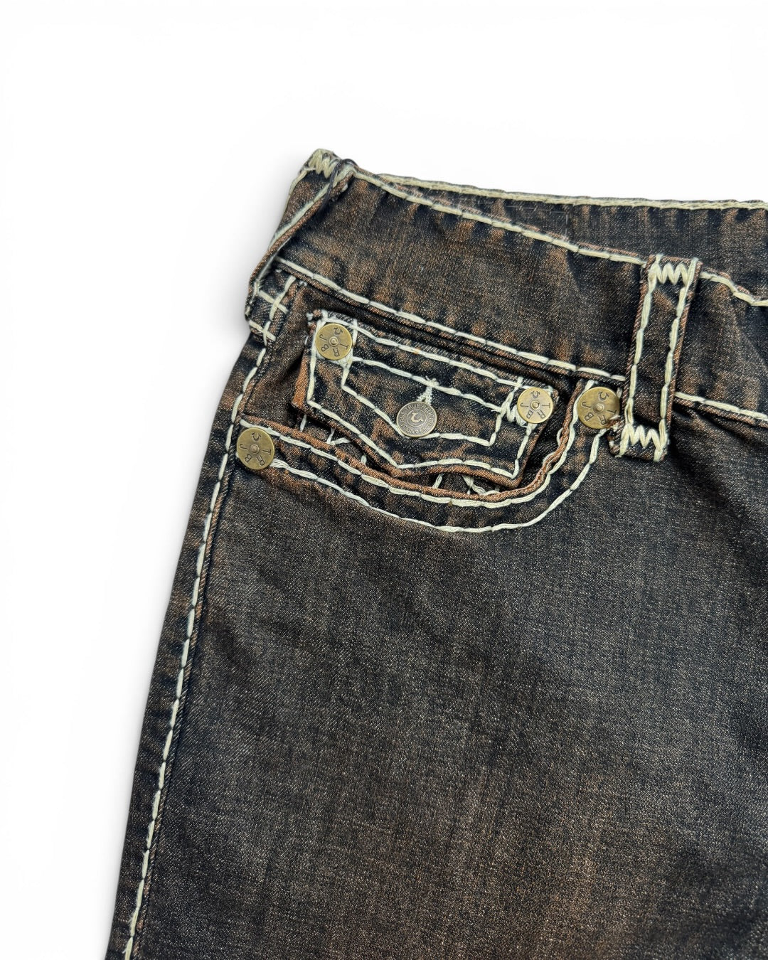 True Religion Straight Fit Washed Brown