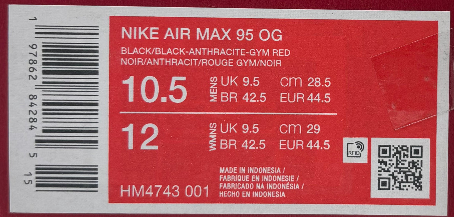 Nike Air Max 95 Levi's Black (44.5 EU / 9.5 UK)