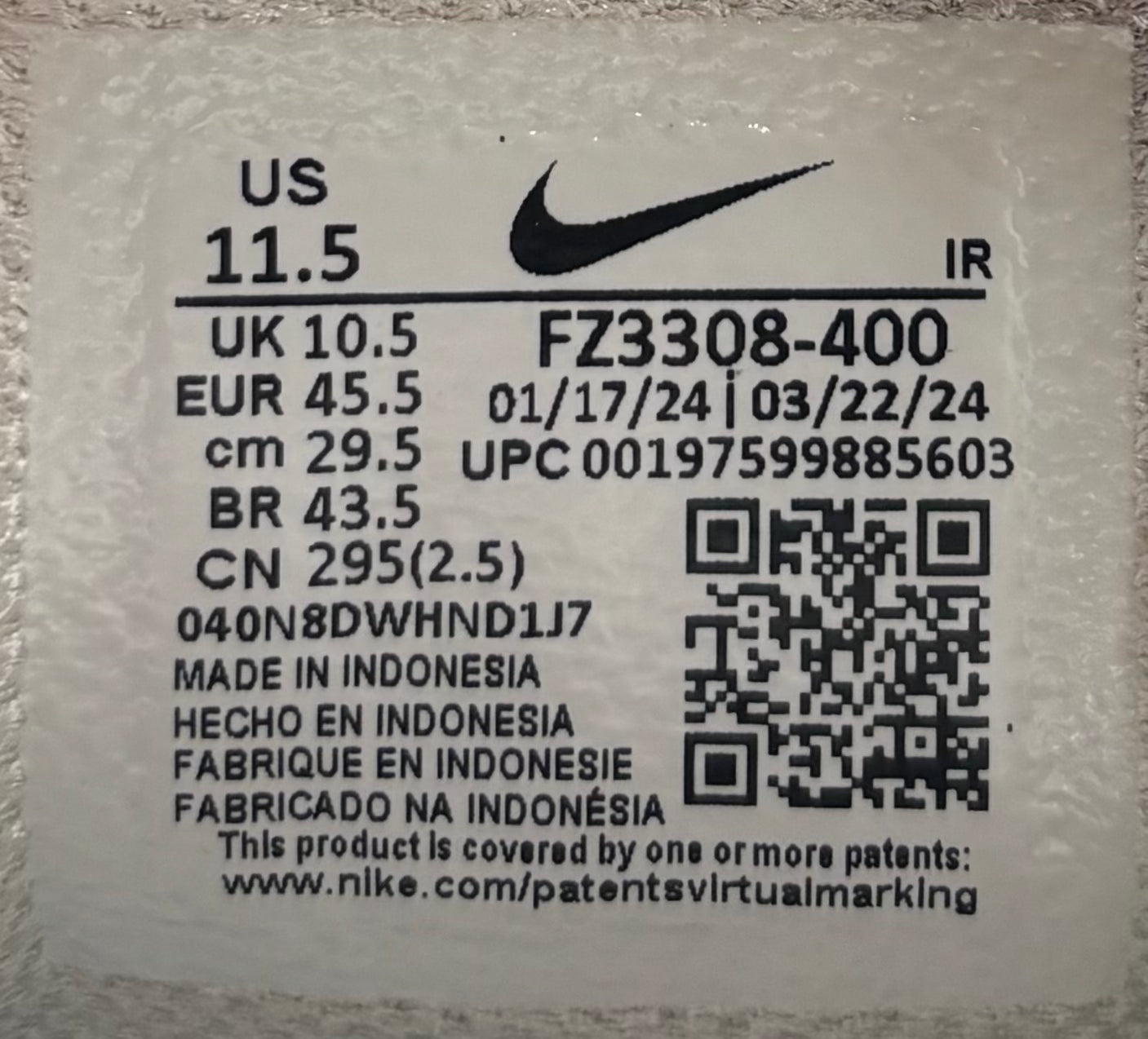 Nike Air Max Plus TN One Block Down Blue (45.5 EU / 10.5 UK)