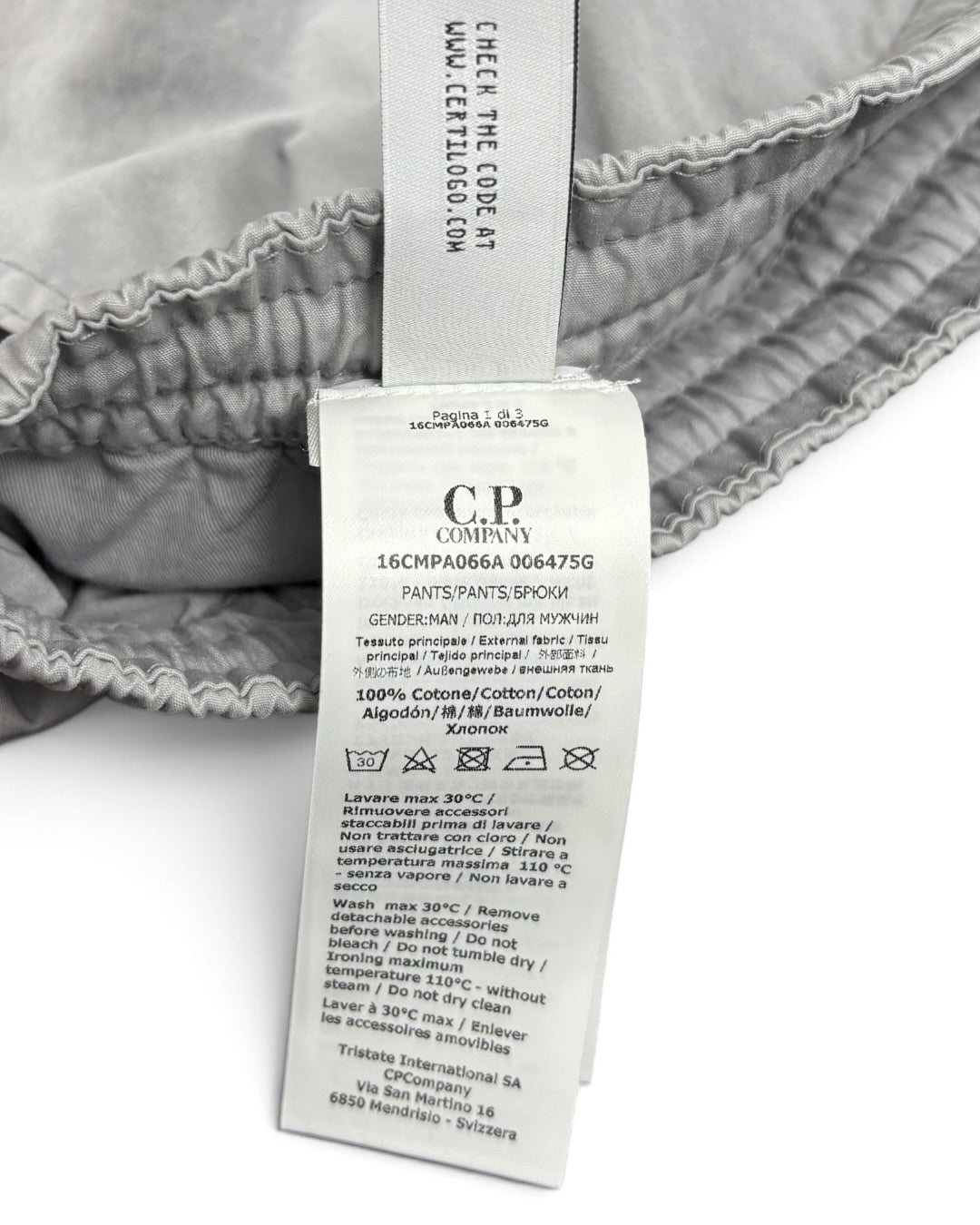 CP Company Nylon Grey Pants (S)
