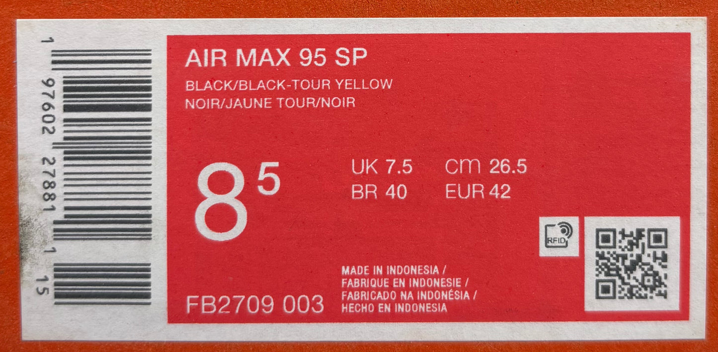 Nike Air Max 95 Corteiz Honey Black (42 EU / 7.5 UK)