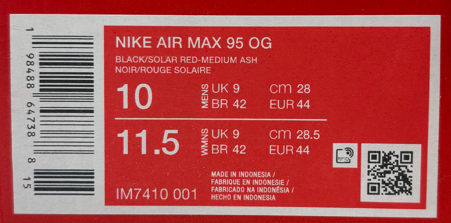 Nike Air Max 95 Solar Red 2025 (44 EU / 9 UK)