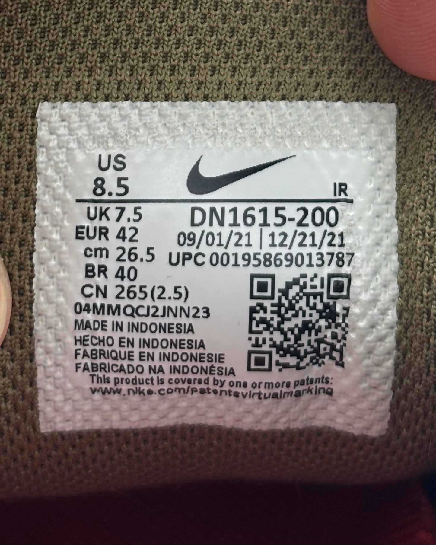 Nike Shox Ride 2 SP Supreme Olive Green (42 EU / 7.5 UK)