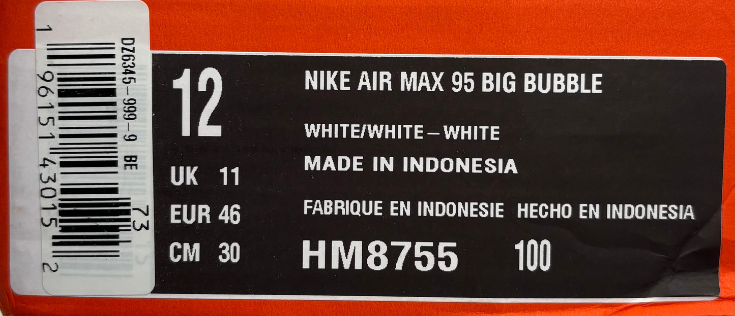 Nike Air Max 95 Triple White 2025 (46 EU / 11 UK)