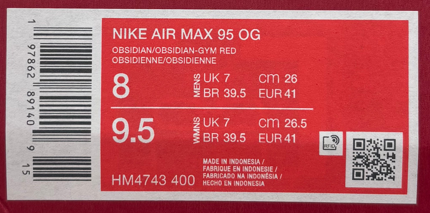 Nike Air Max 95 Levi's Obsidian (41 EU / 7 UK)