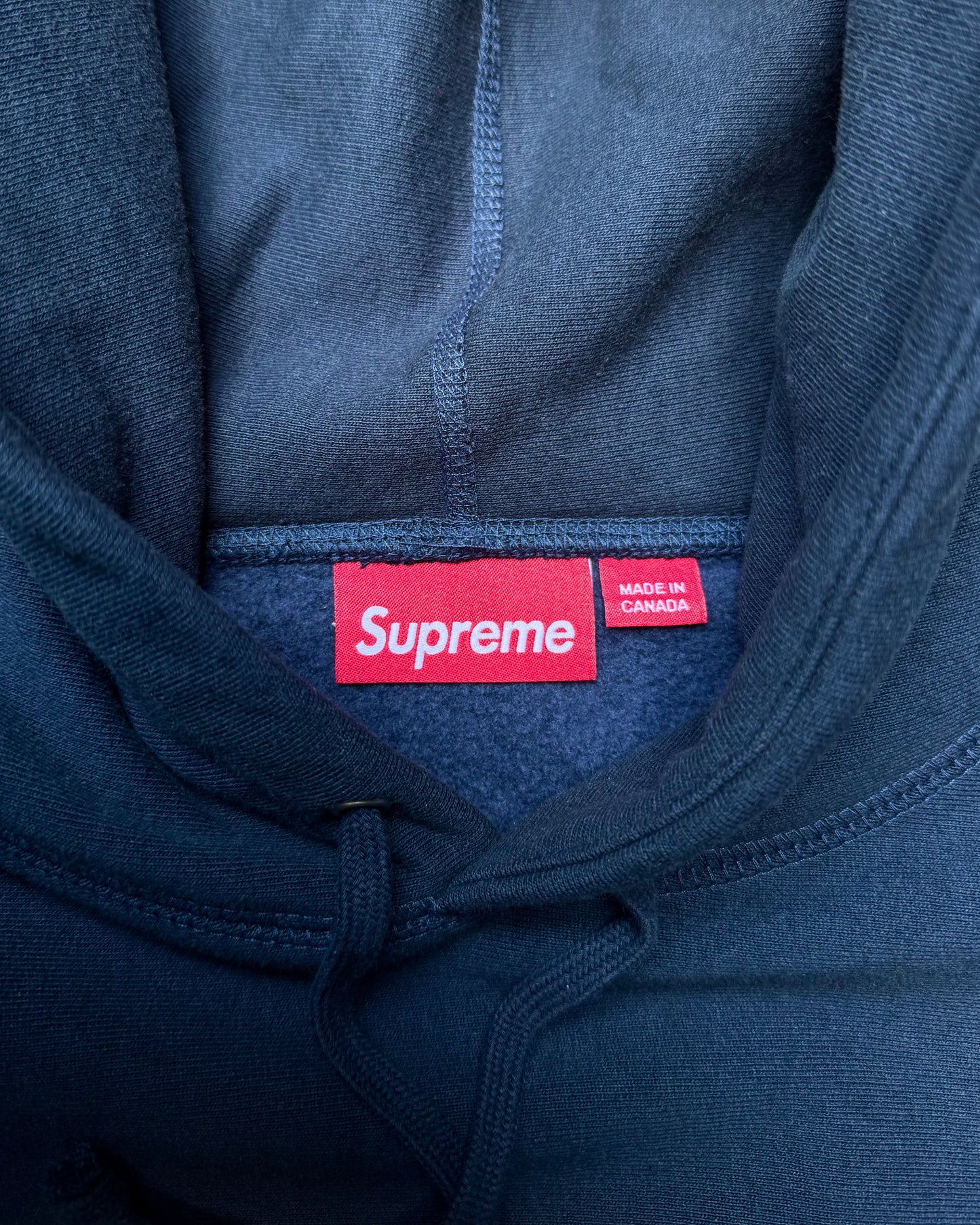 Supreme Box Logo Hoodie Blue Navy (Large)
