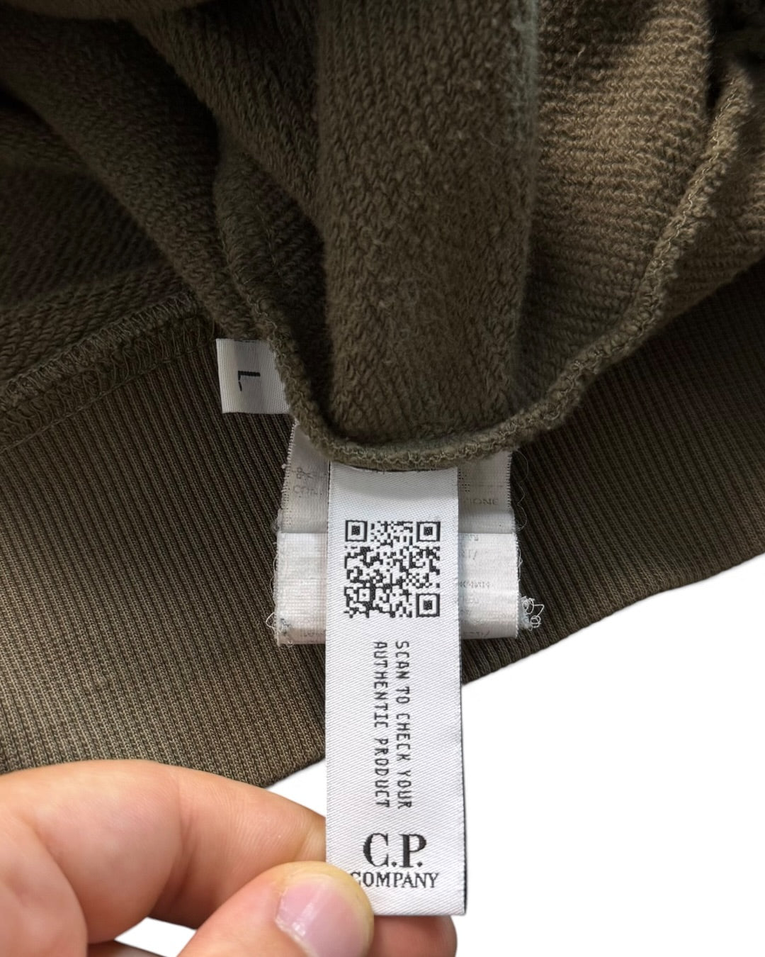 CP Company Kaki Green Hoodie (L)