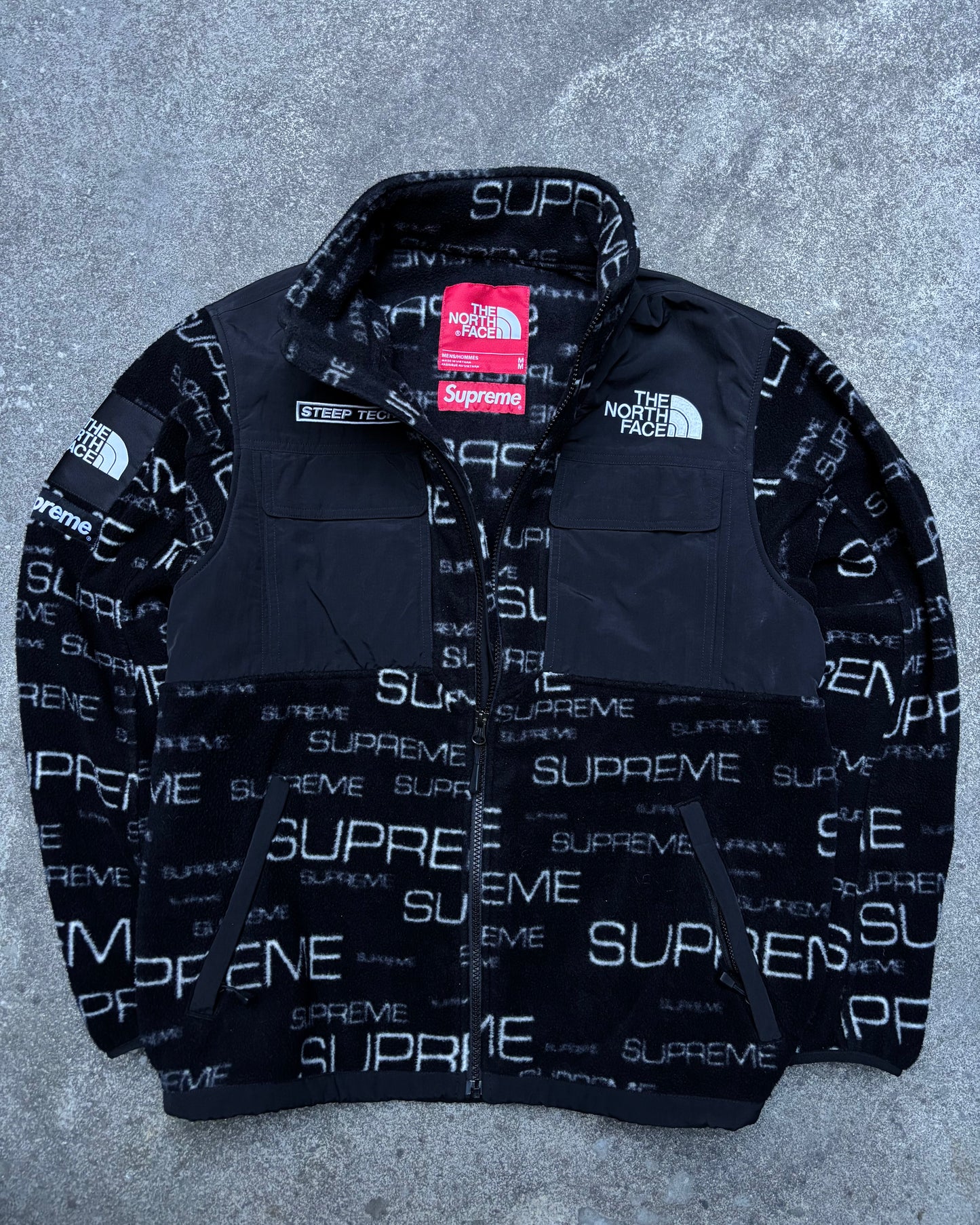 Supreme The North Face Steep Tech Fleece Jacket Black (Medium)