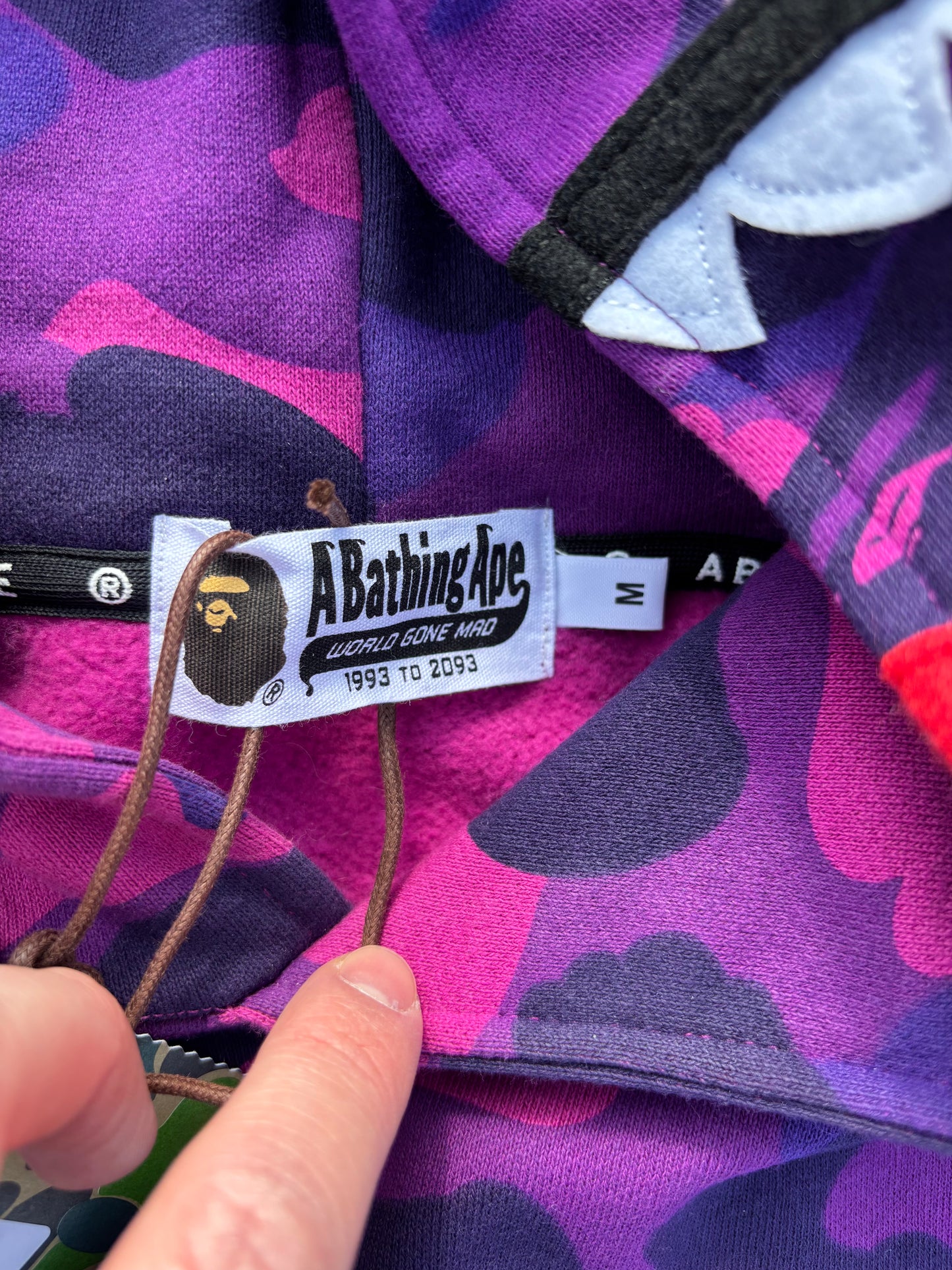 Bape Purple Shark Hoodie (M)