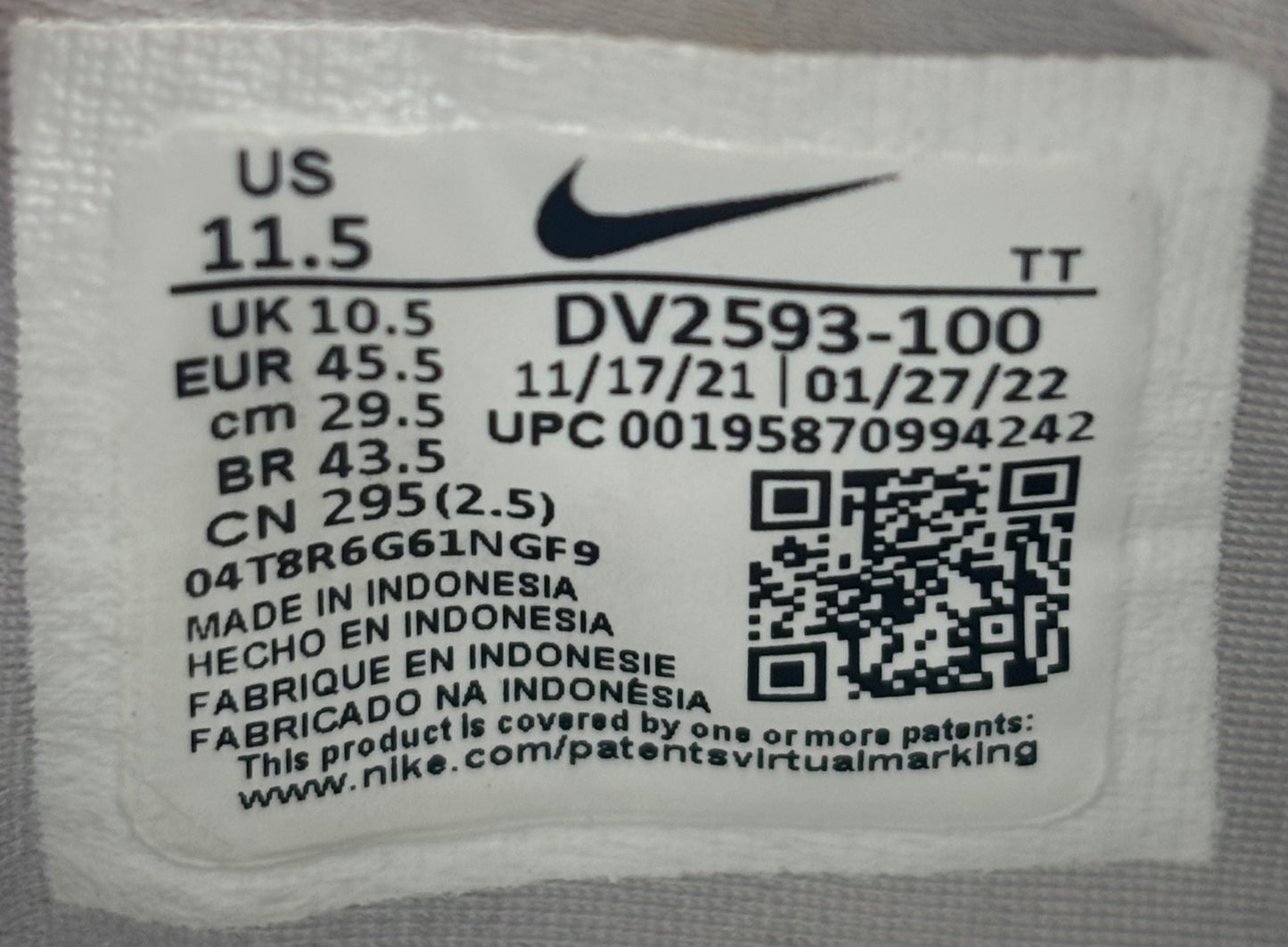 Nike Air Max 95 Light Bone Glow in the Dark (45.5 EU / 10.5 UK)