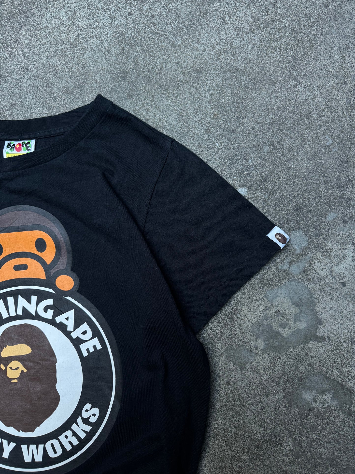 Bape T-Shirt Milo Busy Works Black (Small)