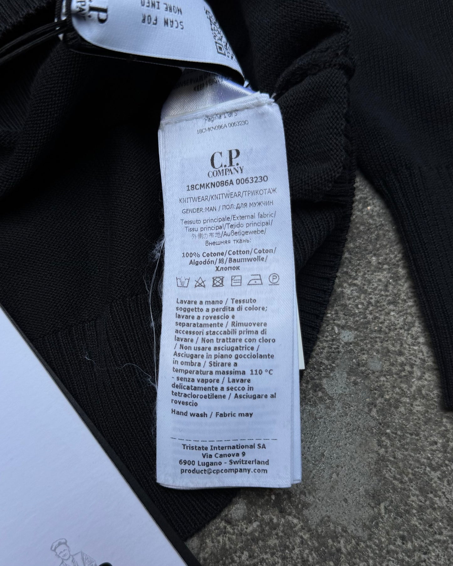 CP Company Sweater Longsleeve Black (Small)