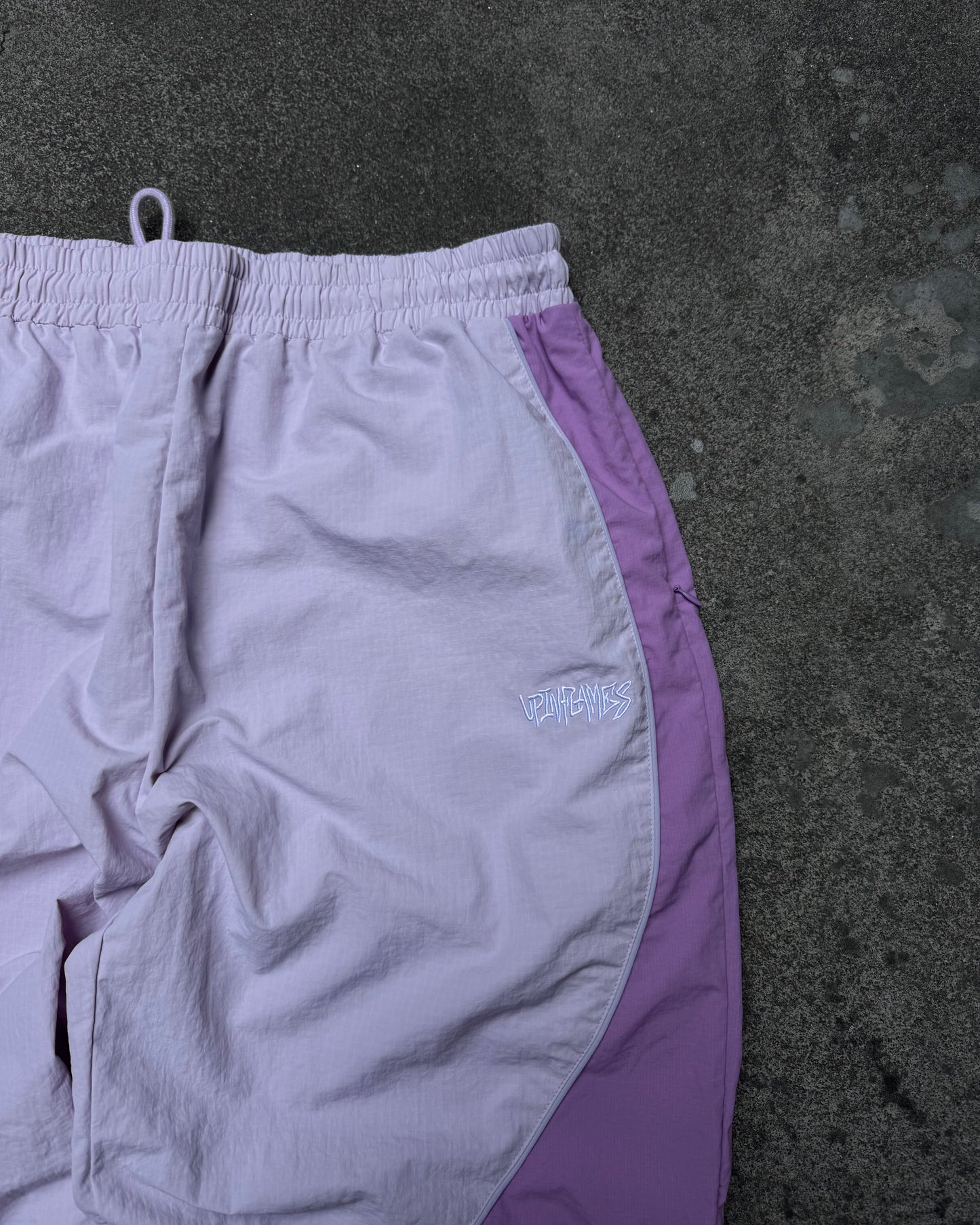 Up in Flames Shell Track Pants Lilac (Medium)