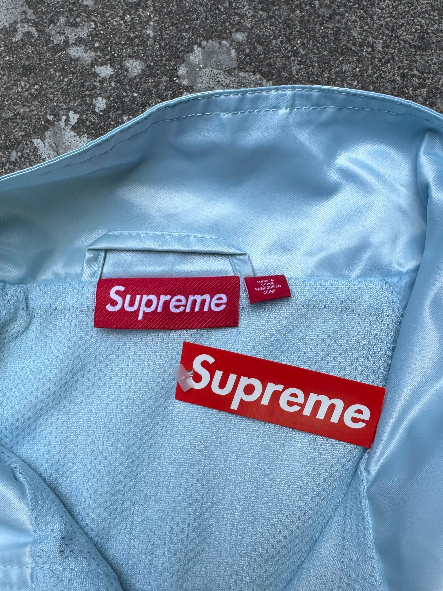Supreme Satin Track Jacket Light Blue (Medium)