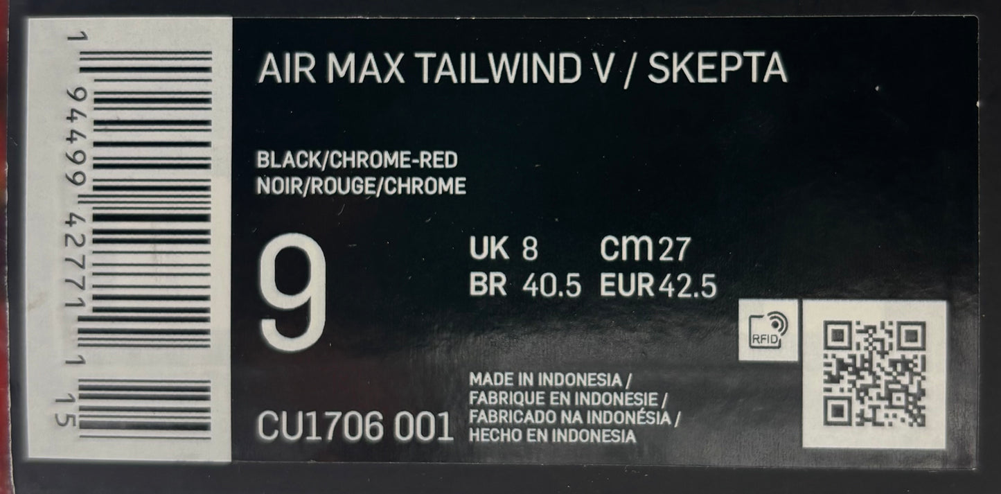 Nike Air Max Tailwind V Skepta Red (42,5 EU / 8 UK)