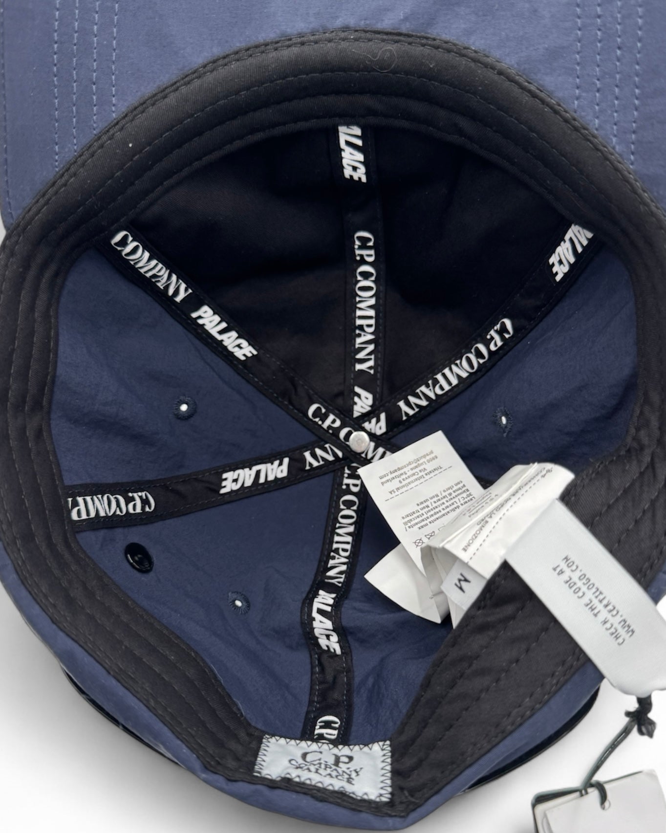 CP Company Palace Blue Navy Goggle Baseball Cap (Medium)