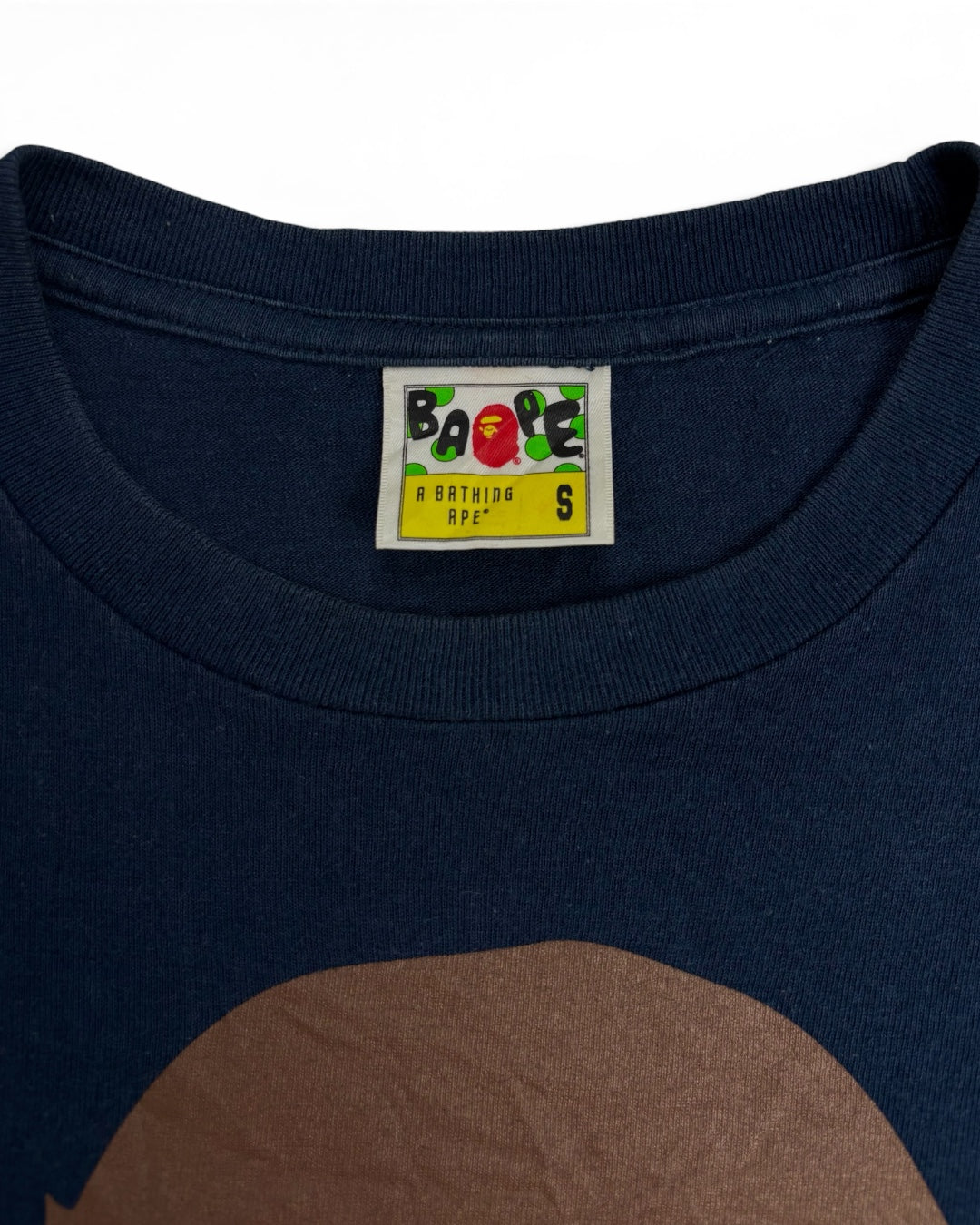 BAPE T-Shirt Blue Navy LOGO (Small)