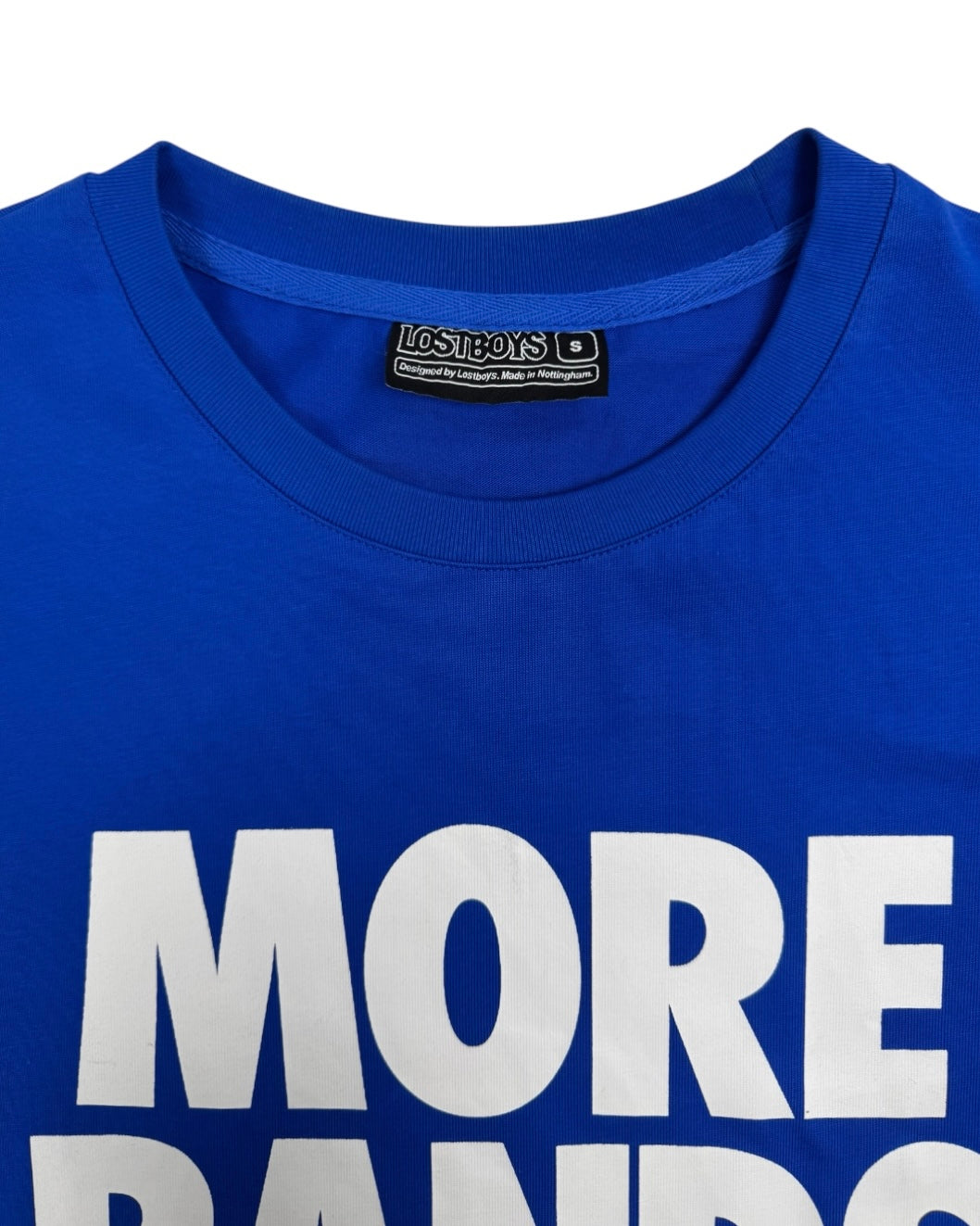 Boxy Blue T-Shirt "More Bands OTW" (Medium)