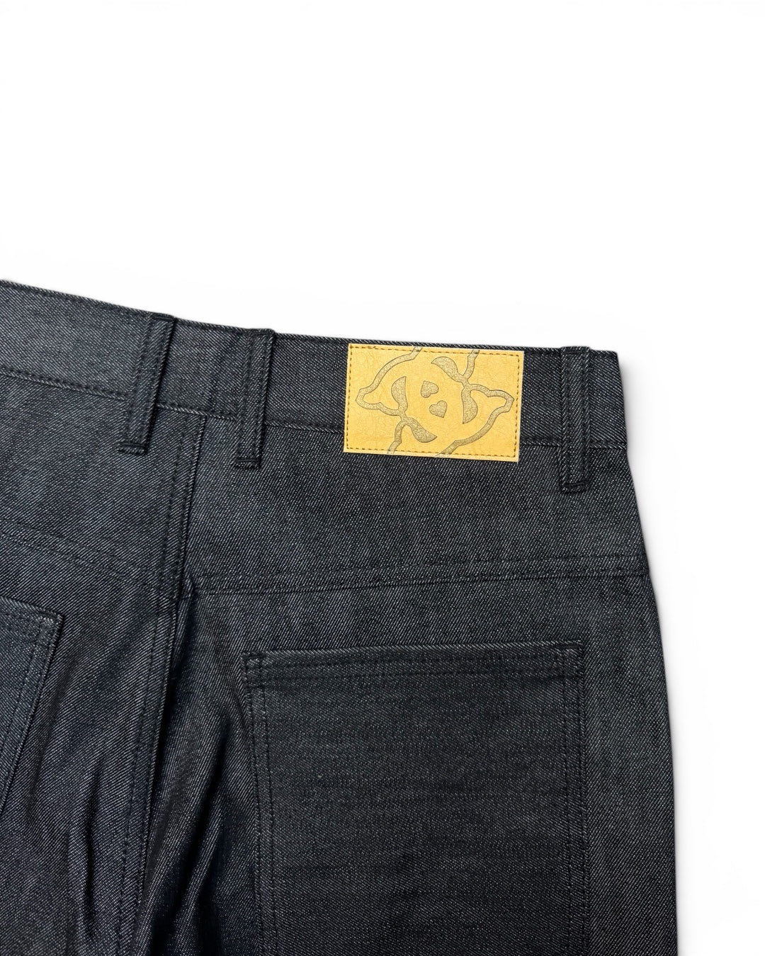 Corazon Waxed Black Baggy Denim Jeans (Small)
