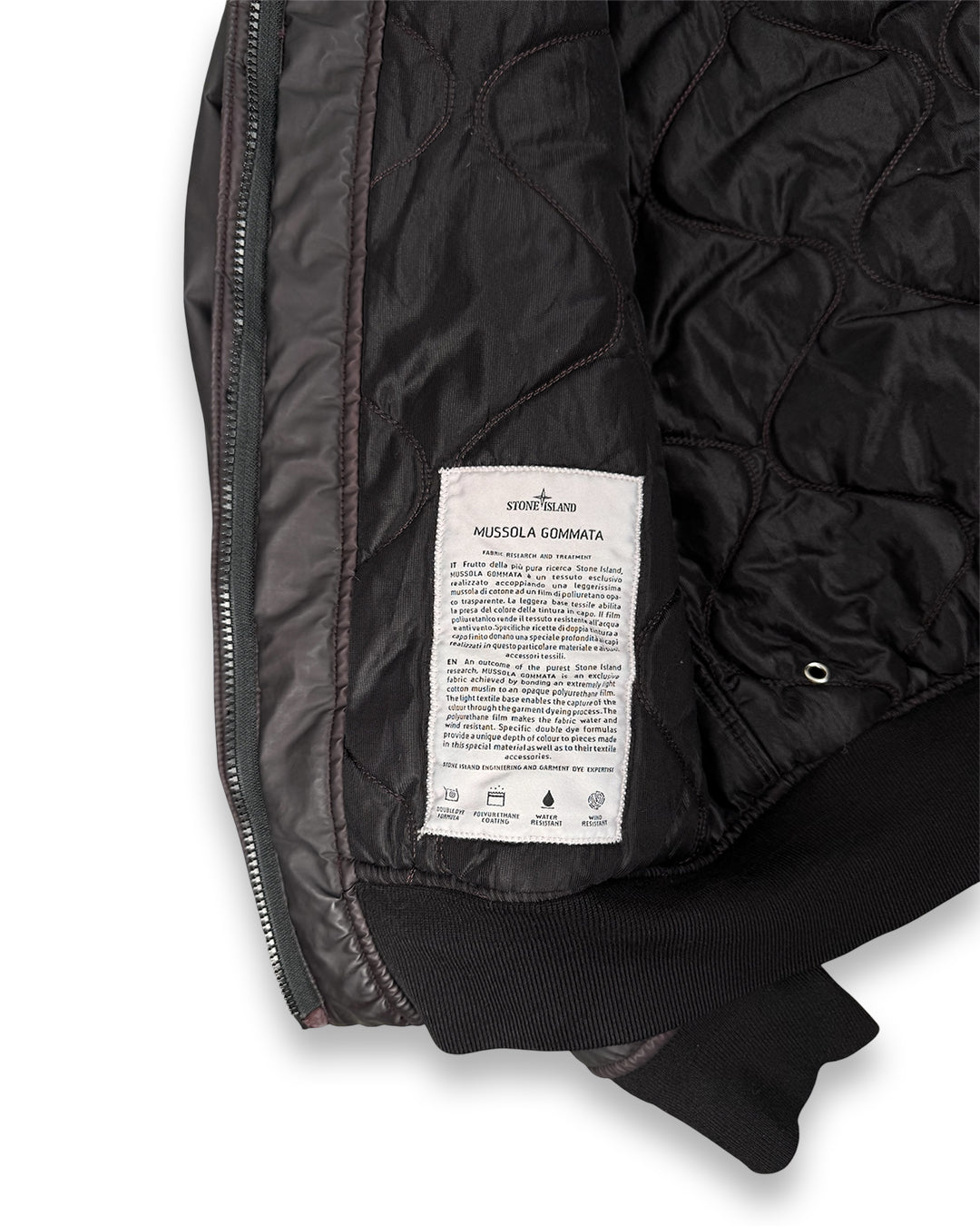 Stone Island Mussola Gommata Padded Brown Jacket (Small)