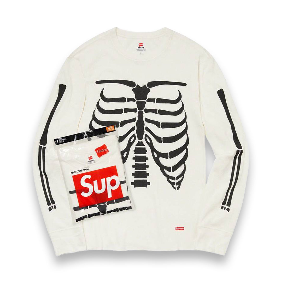 Supreme Hanes Thermal Bones White