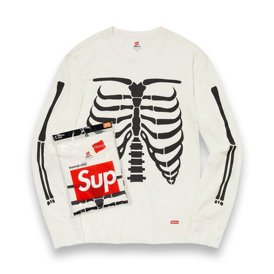 Supreme Hanes Thermal Bones White