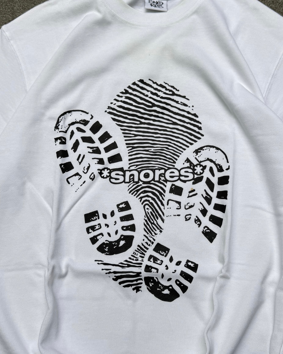 Snoresco Digital Prints White T-Shirt (Small)