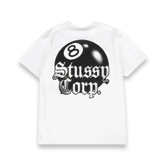 Stussy T-Shirt 8 Ball Corp White (Medium)