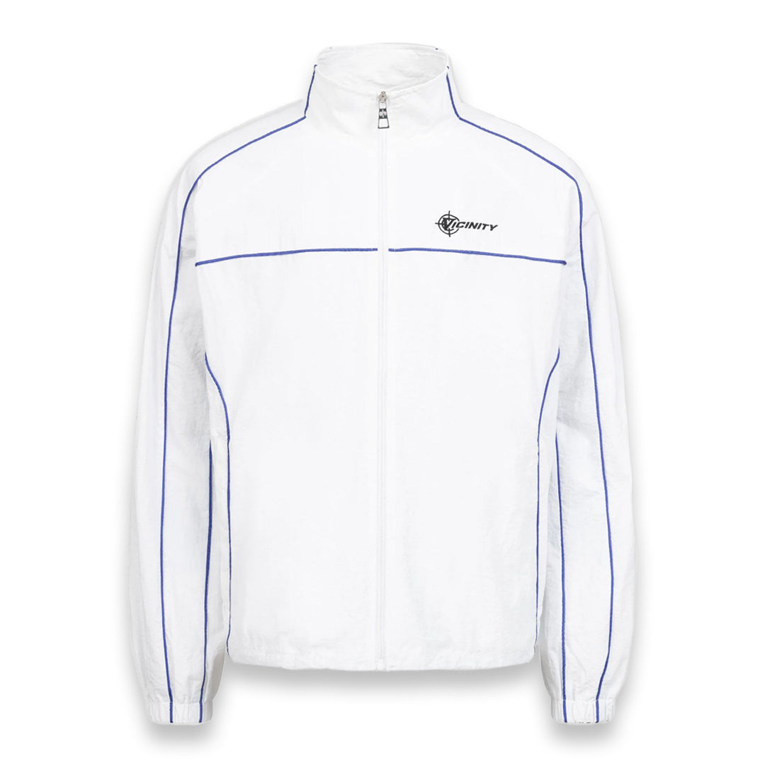 Vicinity Track Jacket White and Blue (Medium)