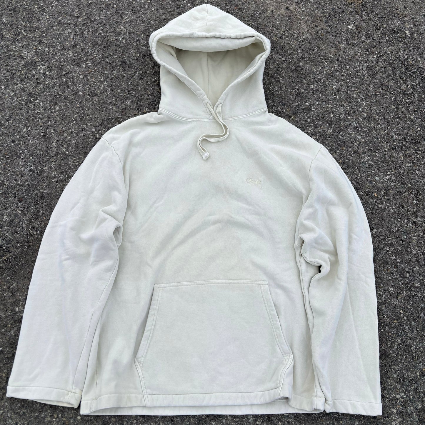 Stussy White Hoodie "No Vacancy Inn" (L)