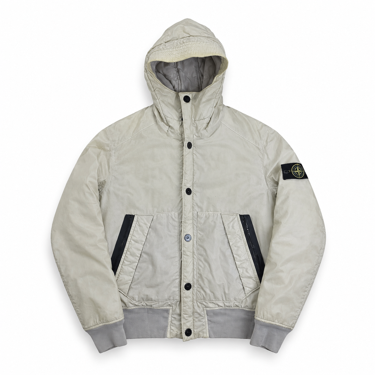 Stone Island Mussola Gommata Cream Jacket (M)