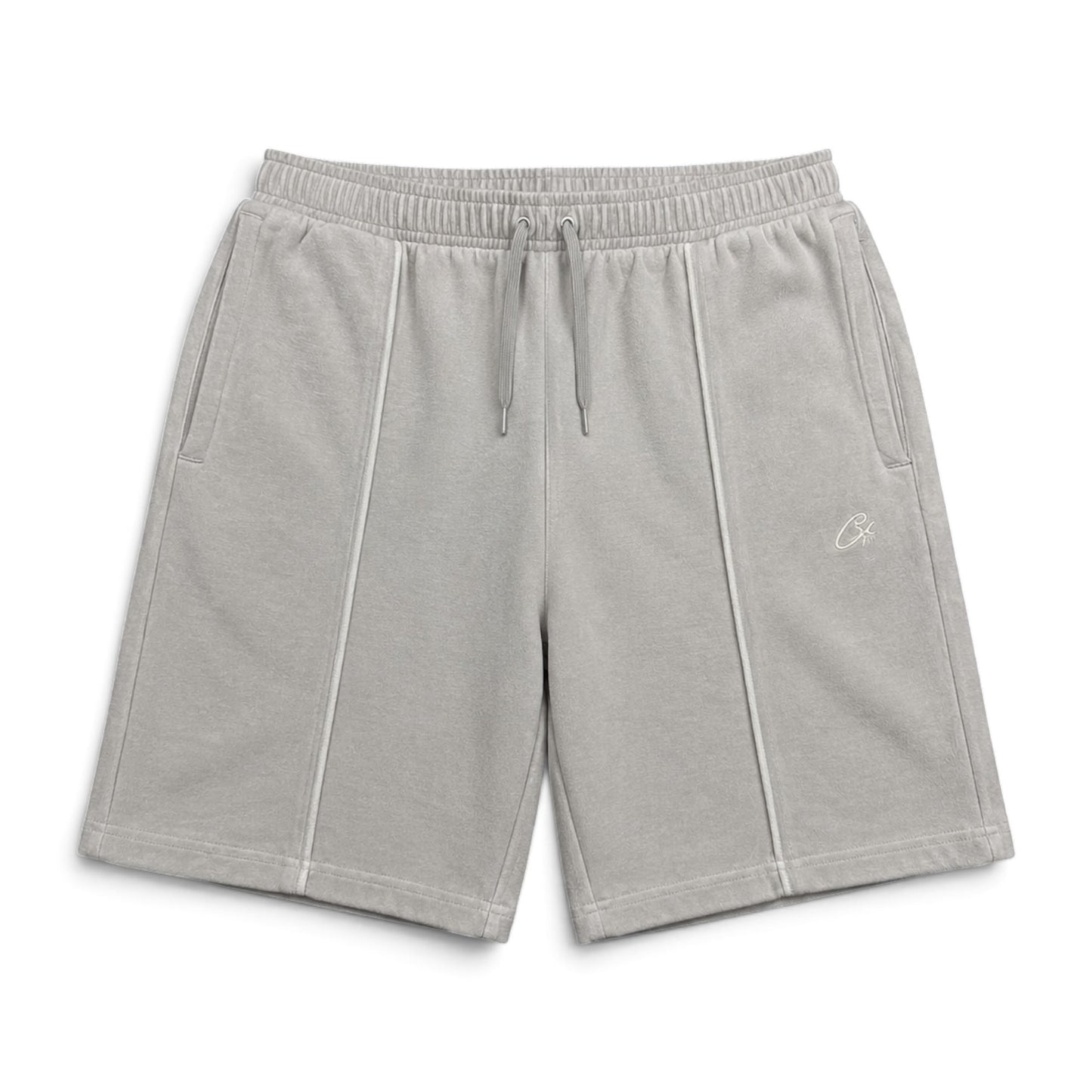 Corteiz Grey Velour Shorts (M)