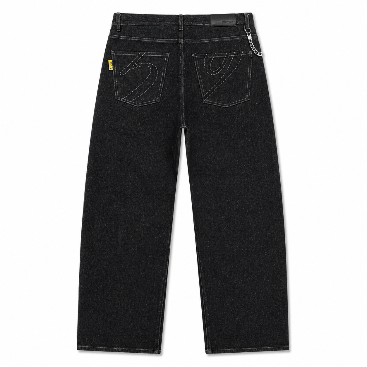 5mc2 Baggy Washed Black Denim Jeans (M)