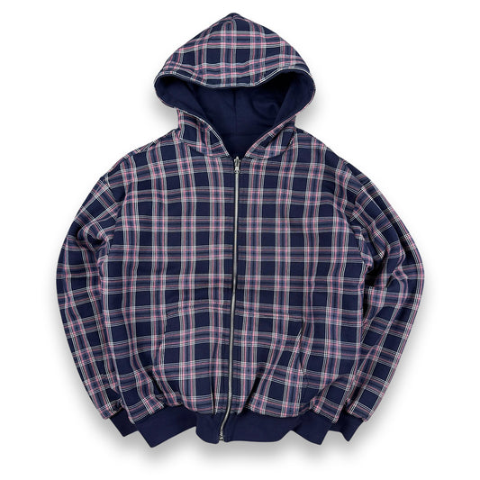 99Based Double-Faced Jacket Plaid Blue (Small)