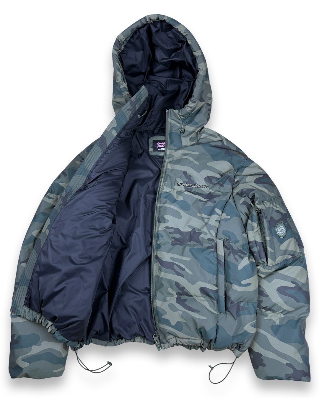 Broken Planet Puffer Jacket Camo reflective (Medium)