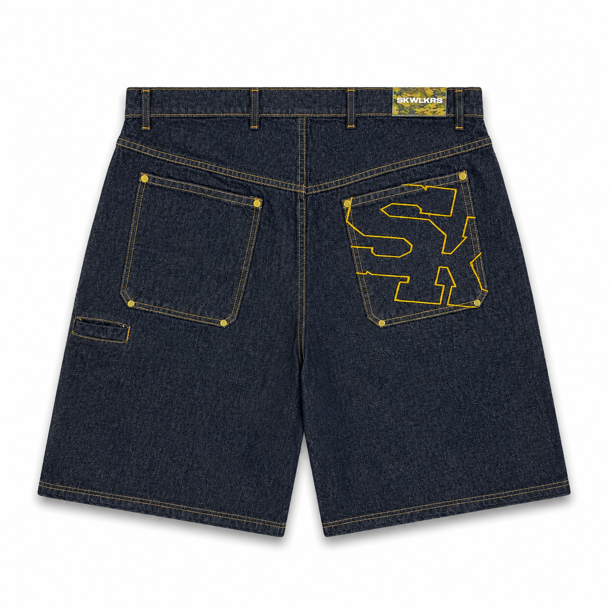 SKWLKRS Raw Denim Shorts (L)