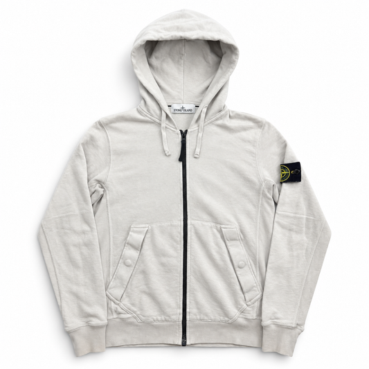 Stone Island White Zip Hoodie (S)